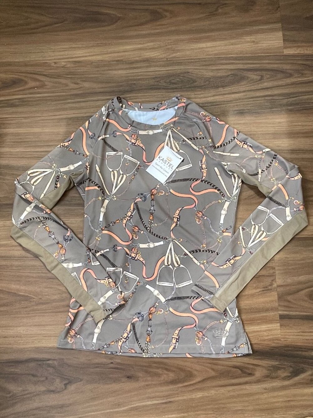 Kastel Denmark Women's Sun Shirt - "Taupe Belts" - XXS